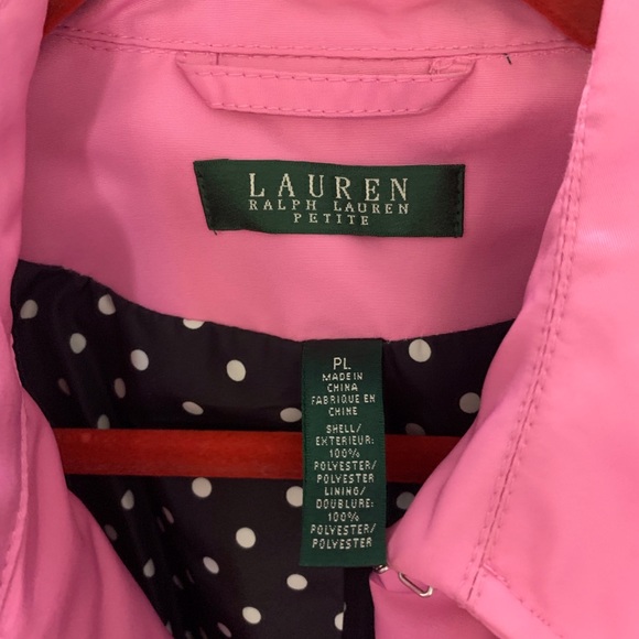 Ralph Lauren Pink Button Down Trench Jacket Coat - Picture 4 of 6